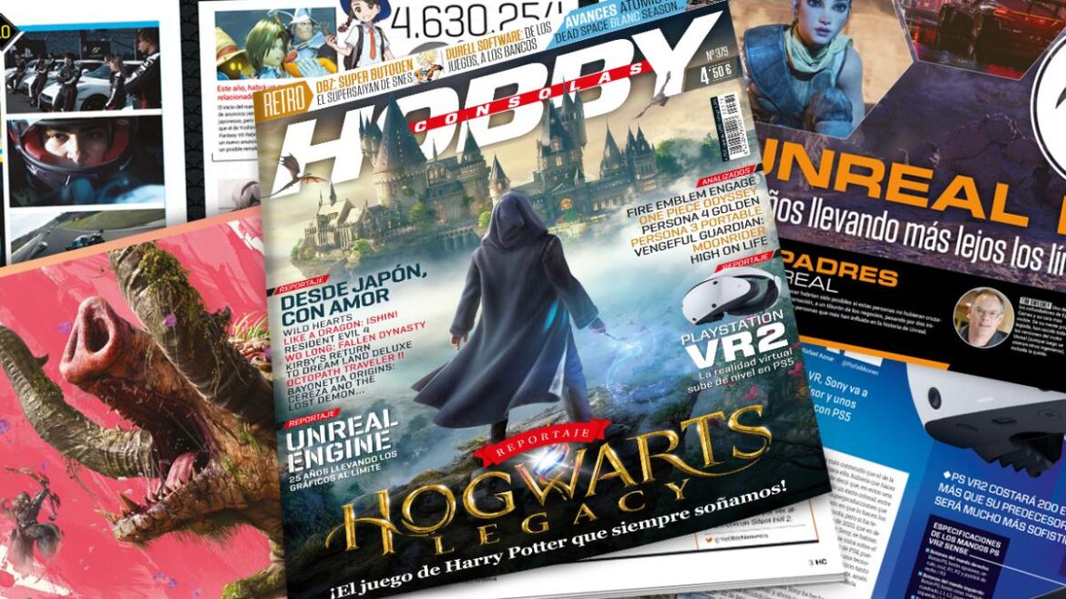 Hobby Consolas 379, te koop met Hogwarts Legacy op de voorkant.