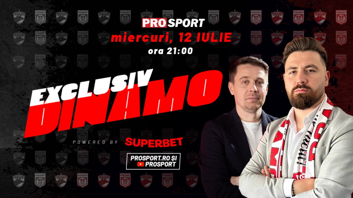 De sportief directeur van de “rode honden”, Gabriel Glăvan, is de gast van Cătălin Mureșanu in EXCLUSIV DINAMO, in de editie van woensdag 12 juli.