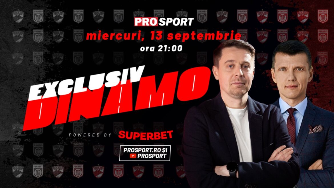 De nieuwste aandeelhouder van SC Dinamo 1948 SA, in de set met Cătălin Mureșanu op woensdag 13 september om 21.00 uur.