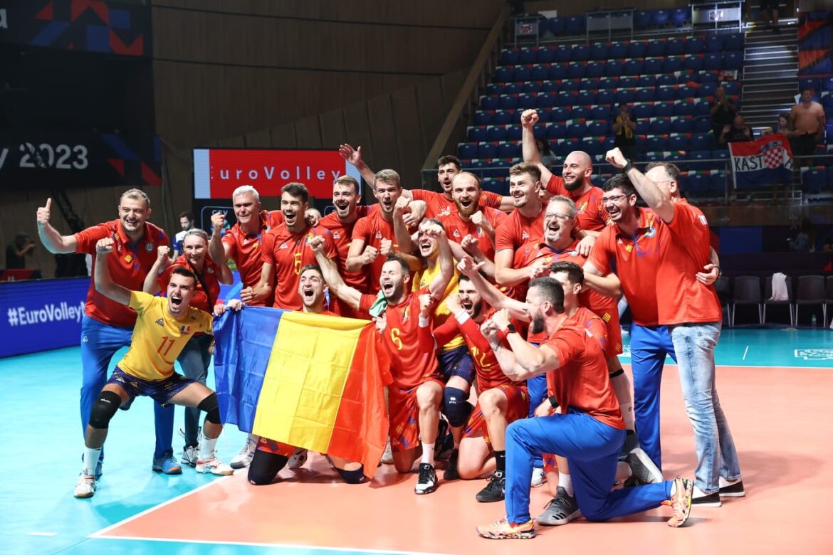 Roemenië, in de kwartfinale van het Euro 2023 mannenvolleybal! Ongelooflijke overwinning tegen Kroatië