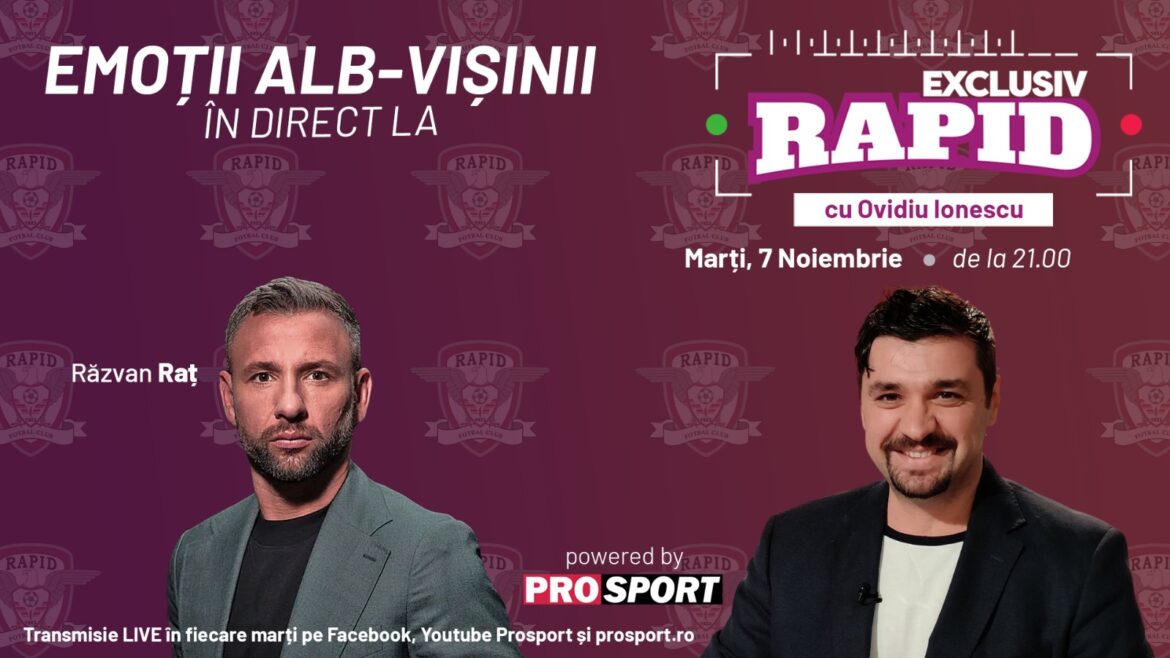 Răzvan Raț komt naar EXCLUSIV RAPID op dinsdag 7 november om 21.00 uur.